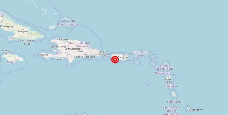Magnitude 2.49 Earthquake Hits Near Fuig, Puerto Rico