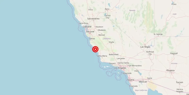 Magnitude 3.74 Earthquake Strikes Near San Simeon, CA