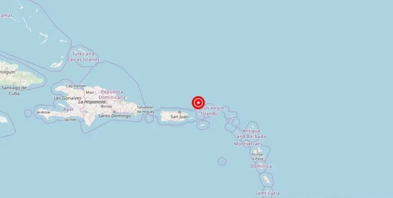 Magnitude 3.3 Earthquake Strikes Near Virgin Islands Region