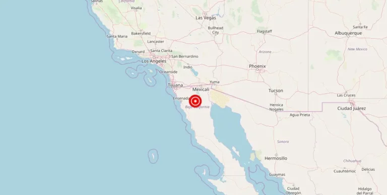 Magnitude 2.42 Earthquake Strikes 70km Southwest of Alberto Oviedo Mota, B.C., MX
