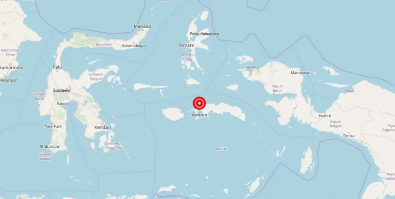 Magnitude 4.8 Earthquake Strikes Near Ambon, Indonesia