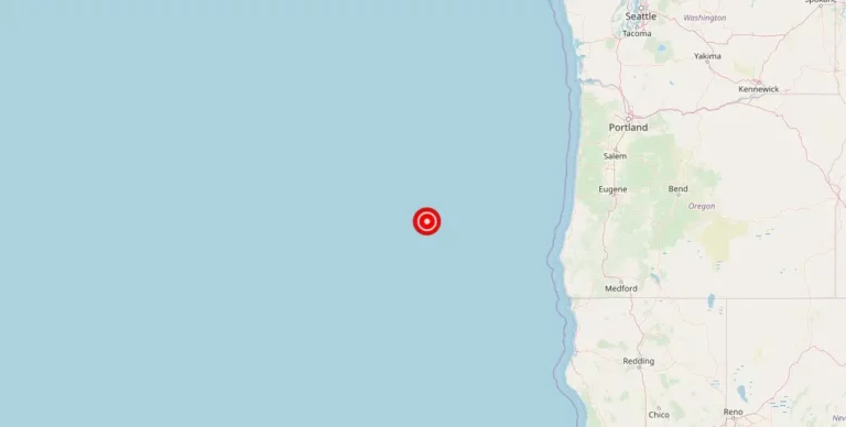 Magnitude 3.30 Earthquake Shakes Off the Coast of Oregon, USA