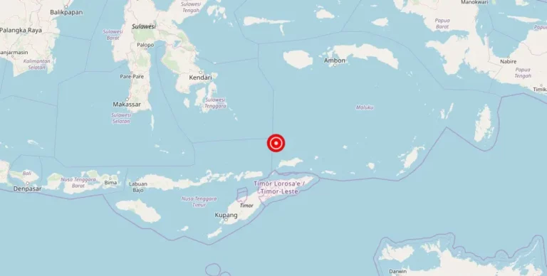 Magnitude 4.80 Earthquake Strikes near Metinaro in East Timor