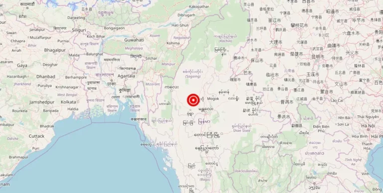 4.30 Magnitude Earthquake Strikes Near Shwebo in Myanmar’s Sagaing Division
