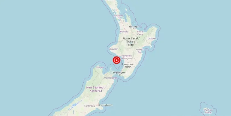 Magnitude 4.60 Earthquake Strikes Patea, Taranaki in New Zealand