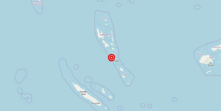 Magnitude 4.70 earthquake strikes near Port-Vila, Vanuatu