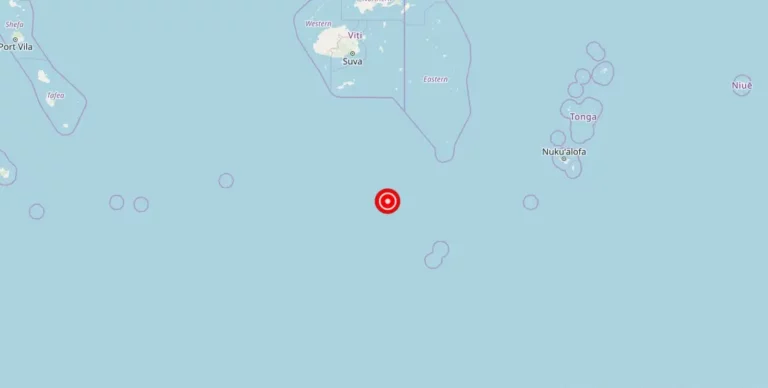 Magnitude 6.5 Earthquake Strikes Near Fiji Islands in South Pacific