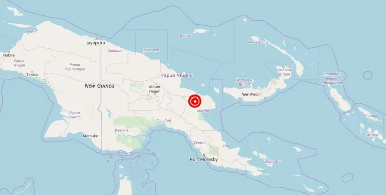 Magnitude 5.20 Earthquake Strikes Eastern Region of Papua New Guinea.