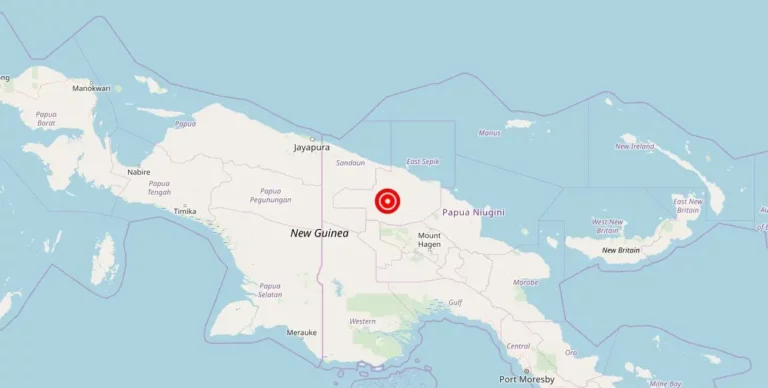 Magnitude 4.80 Earthquake Strikes Near Ambunti, East Sepik, Papua New Guinea