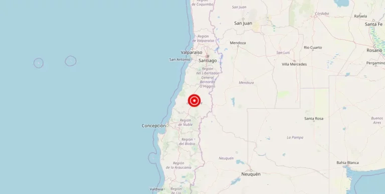 Magnitude 5.00 Earthquake Rocks Maule Region of Chile