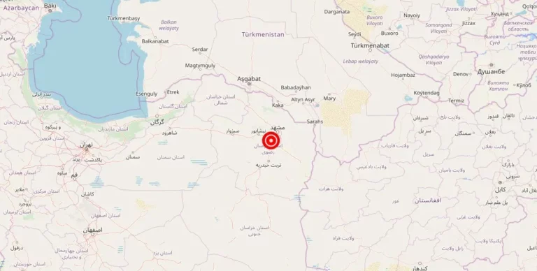 Magnitude 4.90 Earthquake Strikes Near Mashhad, Razavi Khorasan, Iran