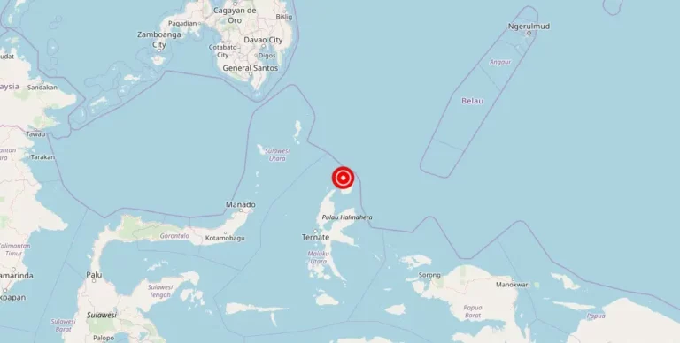 Magnitude 4.60 Earthquake Strikes Near Tobelo in North Maluku, Indonesia