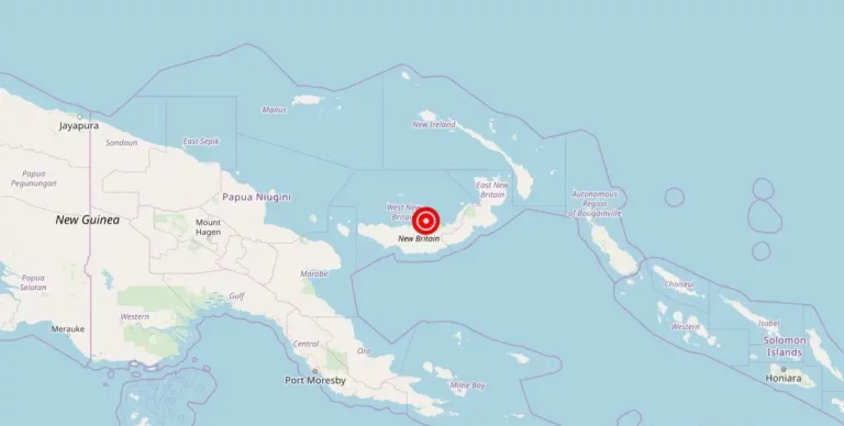 Magnitude 4.50 Earthquake Strikes Near Kimbe in Papua New Guinea
