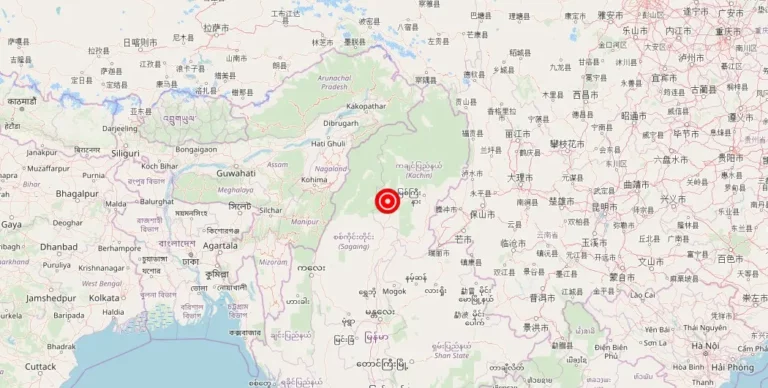 Magnitude 4.20 Earthquake Strikes Near Myitkyina, Kachin, Myanmar