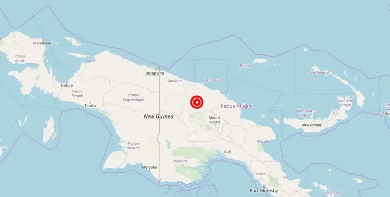 Magnitude 4.4 Earthquake Strikes Near New Guinea, Papua New Guinea