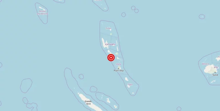 Magnitude 4.60 Earthquake Strikes Near Port Vila, Shefa, Vanuatu