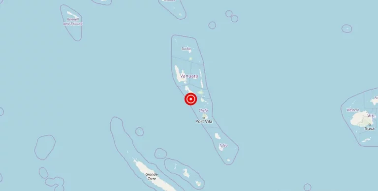 Magnitude 4.60 Earthquake Strikes Near Port Vila in Shefa, Vanuatu