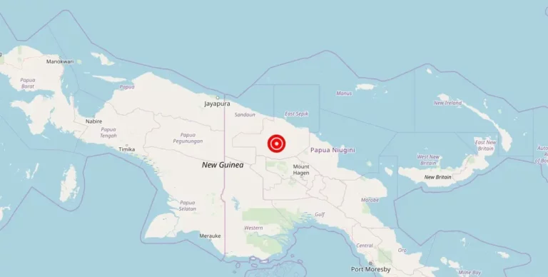 Magnitude 5.30 Earthquake Strikes Ambunti, East Sepik in Papua New Guinea