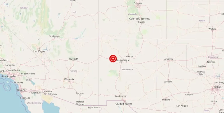Magnitude 3.80 Earthquake Strikes Near San Mateo, New Mexico