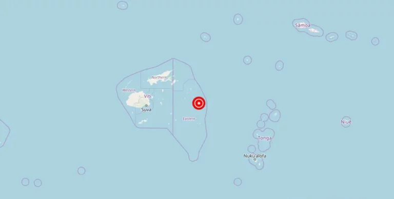 Magnitude 4.50 Earthquake Strikes Near Levuka, Fiji