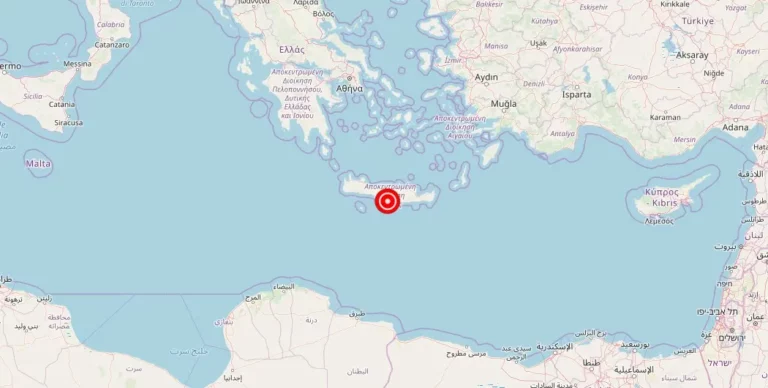 5.20 Magnitude Earthquake Rattles Crete’s Heraklion Region, Greece