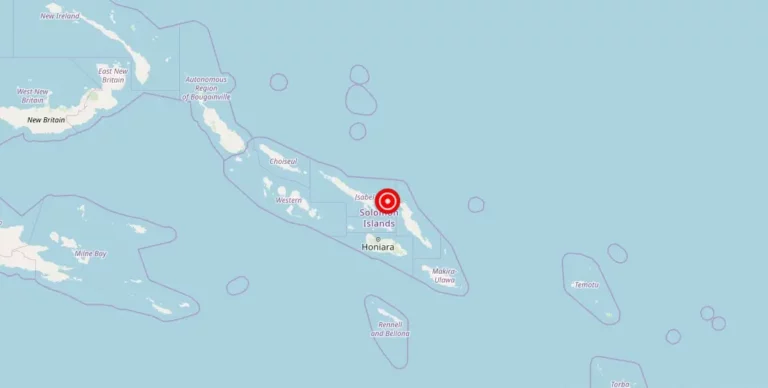 Magnitude 5.10 earthquake strikes near Honiara in Solomon Islands