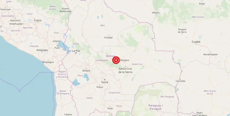 Magnitude 4.80 Earthquake Strikes Near Cochabamba-Santa Cruz Border Region in Bolivia