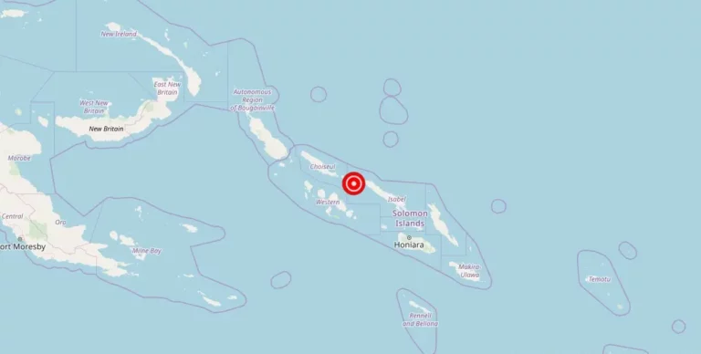 Magnitude 5.3 Earthquake Strikes Near Gizo, Western Province of Solomon Islands
