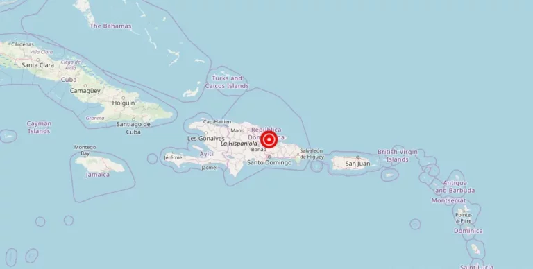 Magnitude 4.40 Earthquake Strikes Near Villa Riva, Monte Cristi in the Dominican Republic