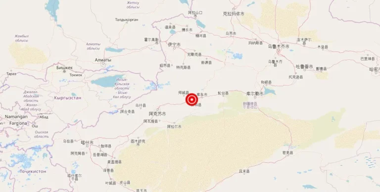 Magnitude 4.50 Earthquake Strikes Near Kuqa, Xinjiang in China