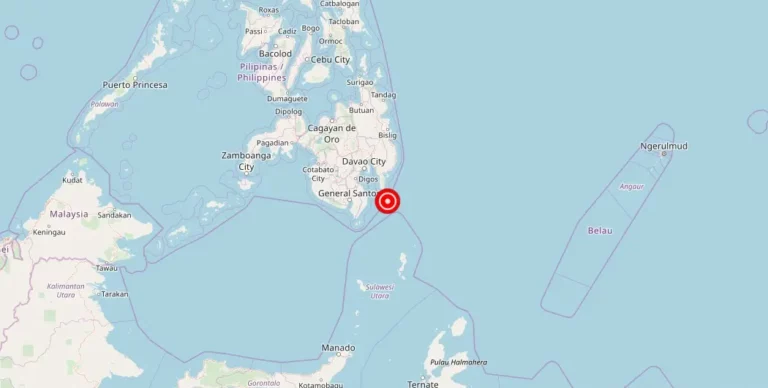 Magnitude 4.60 Earthquake Strikes Near Mindanao, Davao, Philippines