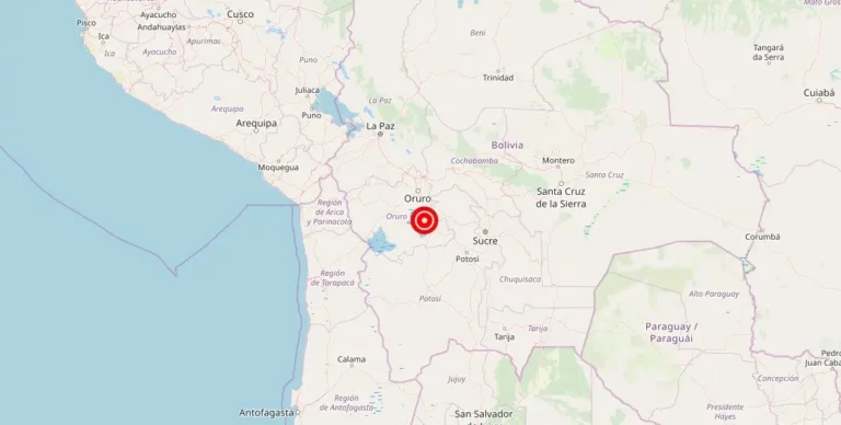 Magnitude 4.90 Earthquake Strikes Near Challapata in Oruro, Bolivia