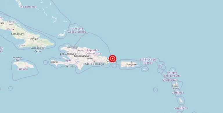 Magnitude 3.60 Earthquake Strikes Near Punta Cana in Dominican Republic