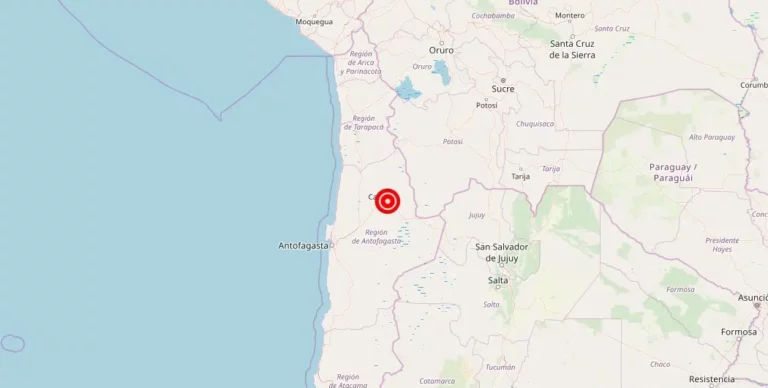 Magnitude 4.40 Earthquake Strikes Near Calama, Antofagasta, Chile