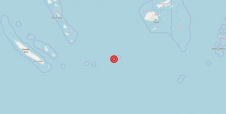 Magnitude 4.80 Earthquake Strikes Near Port Vila, Vanuatu
