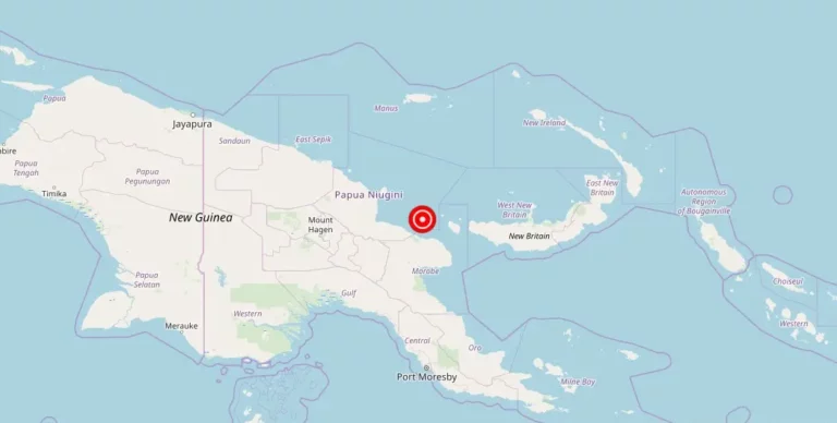 Magnitude 4.50 Earthquake Struck Madang, Papua New Guinea