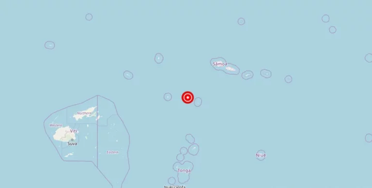 Magnitude 5.10 Earthquake Hits Near Hihifo, Tongatapu, Tonga