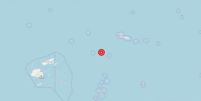 Magnitude 4.30 Earthquake Strikes Near Hihifo, Tongatapu, Tonga