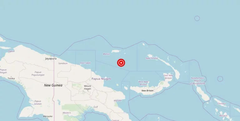 Magnitude 5.4 Earthquake Strikes Near Bismarck Sea, Papua New Guinea