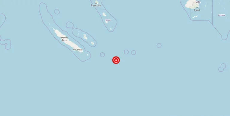 Magnitude 4.80 Earthquake Strikes Near Vao in New Caledonia