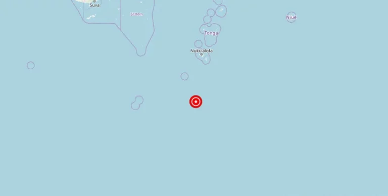 Magnitude 4.50 Earthquake Strikes Near Ohonua, Tongatapu, Tonga