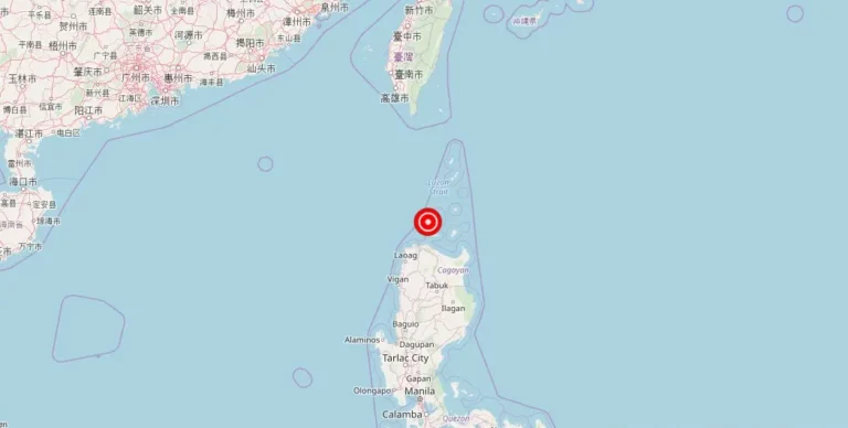 Magnitude 5.5 Earthquake Strikes Near Babuyan Islands Region, Cagayan Province in Philippines