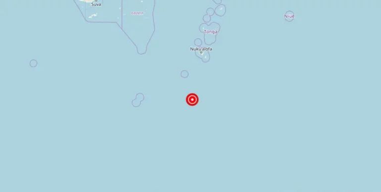 5.8 Magnitude Earthquake Strikes Tonga Region in South Pacific