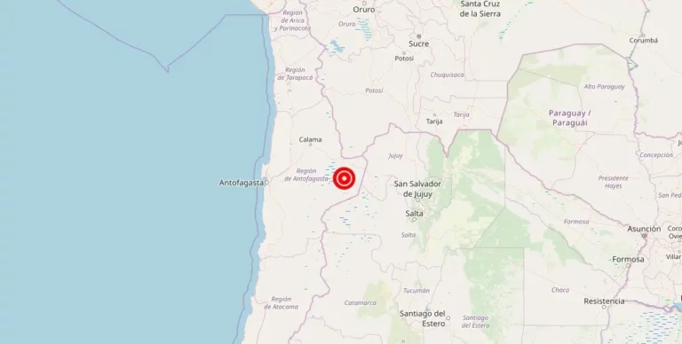 Magnitude 4.30 Earthquake Recorded Near San Pedro de Atacama, Chile