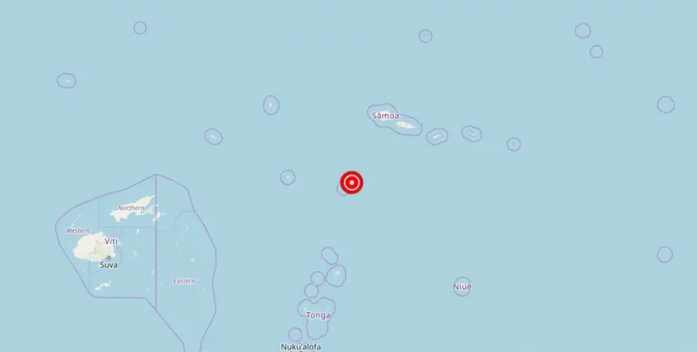 Magnitude 4.50 Earthquake Hits Near Hihifo, Tonga in South Pacific