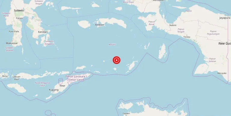 Magnitude 5.00 Earthquake Strikes Kepulauan Babar in Maluku, Indonesia