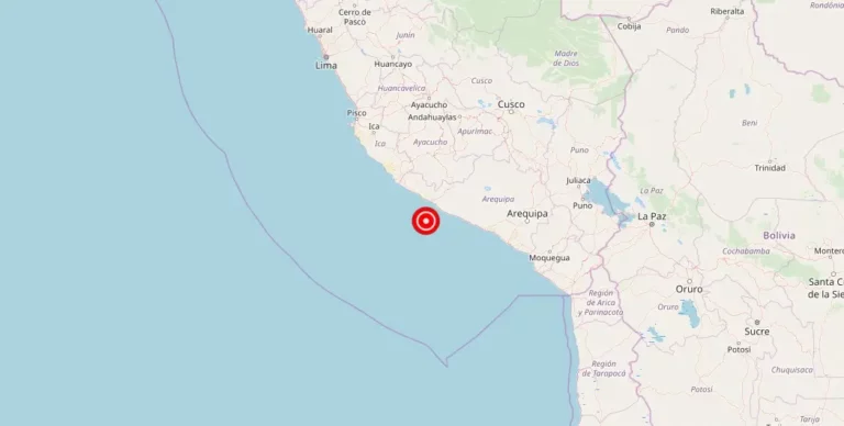 Magnitude 4.60 Earthquake Strikes Near Ilo, Moquegua in Peru