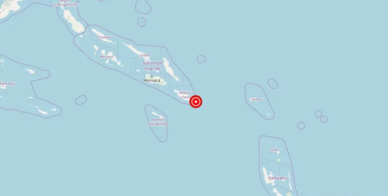 Magnitude 4.30 Earthquake Shakes Honiara, Solomon Islands Capital Territory