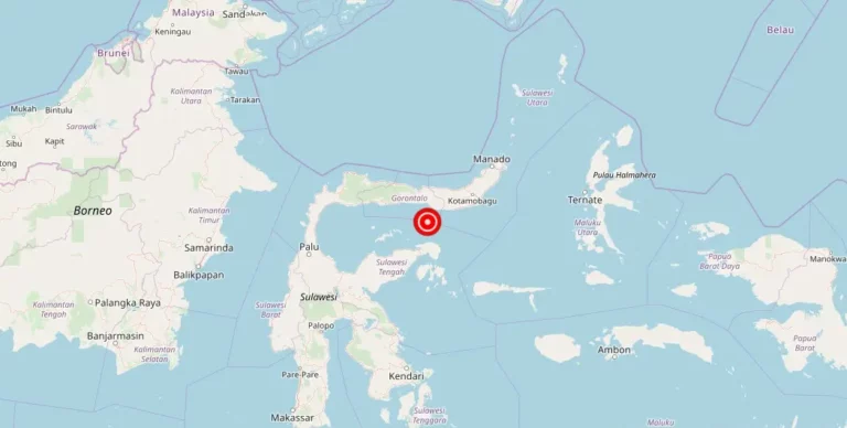 Magnitude 4.80 Earthquake Strikes Near Gorontalo, North Sulawesi, Indonesia