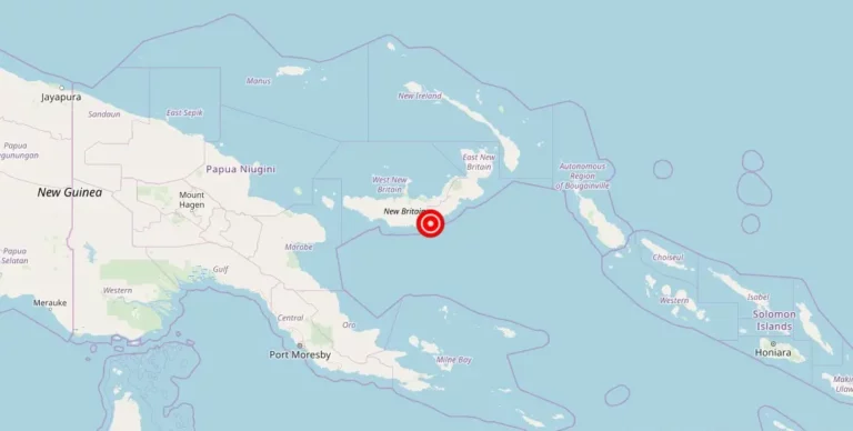 Magnitude 5.20 Earthquake Strikes Near Kimbe in West New Britain, Papua New Guinea